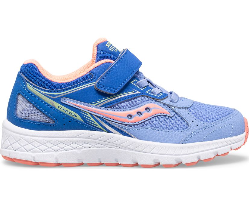 Kids' Saucony Cohesion 14 A/C Sneakers Blue / Coral | Singapore 840ILHS